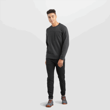 Ulkoilututkimus Miesten Emersion Fleece Crew Musta Kanerva