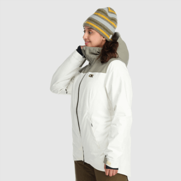 Ulkoilututkimus Naisten Snowcrew Takki Lumi / Piikivi