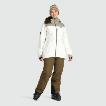 Ulkoilututkimus Naisten Snowcrew Takki Lumi / Piikivi