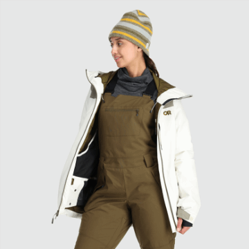 Ulkoilututkimus Naisten Snowcrew Takki Lumi / Piikivi