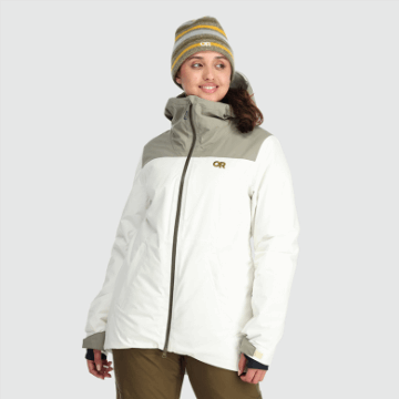 Ulkoilututkimus Naisten Snowcrew Takki Lumi / Piikivi