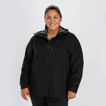 Ulkoilututkimus Naisten Aspire Ii Gore-tex® Plus Size -sadetakki Musta