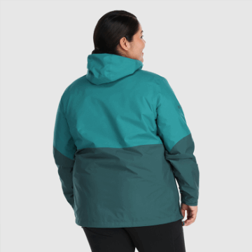 Ulkoilututkimus Naisten Aspire Ii Gore-tex® Plus Size -sadetakki Deep Lake/treeline