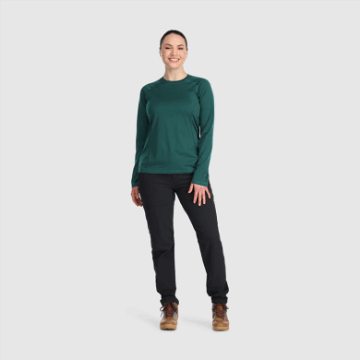 Ulkoilututkimus Naisten Alppihiihto Merino Crew Musta