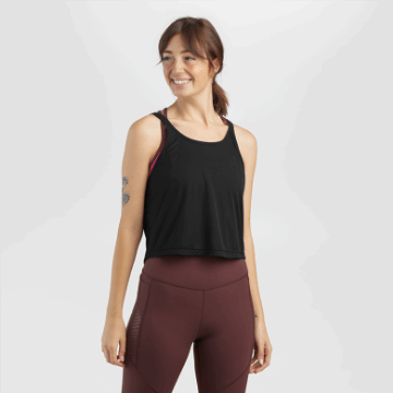 Ulkoilututkimus Naisten Echo Crop Tank Musta