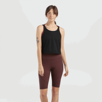Ulkoilututkimus Naisten Echo Crop Tank Musta