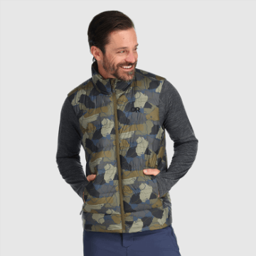 Ulkoilututkimus Miesten Kylmärintamallinen Untuvaliivi Loden Camo