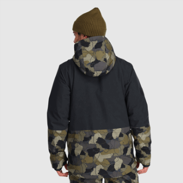 Ulkoilututkimus Miesten Snowcrew-takki Loden Camo/musta
