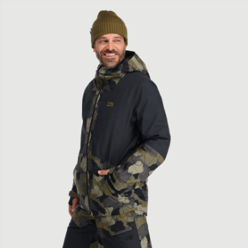 Ulkoilututkimus Miesten Snowcrew-takki Loden Camo/musta