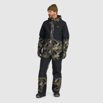 Ulkoilututkimus Miesten Snowcrew-takki Loden Camo/musta