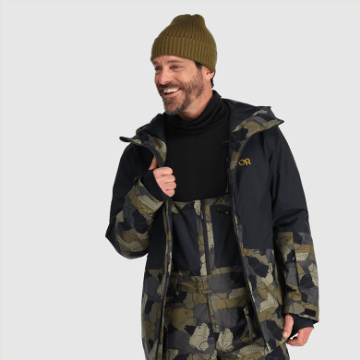 Ulkoilututkimus Miesten Snowcrew-takki Loden Camo/musta