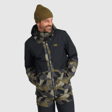 Ulkoilututkimus Miesten Snowcrew-takki Loden Camo/musta