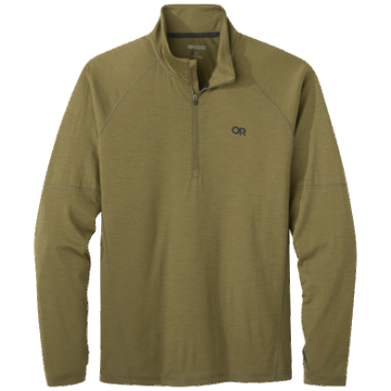 Ulkoilututkimus Miesten Alppihiihto Merino Quarter Zip Loden