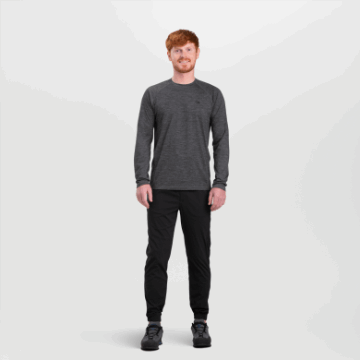Ulkoilututkimus Miesten Alppihiihto Merino Crew Charcoal Kanerva