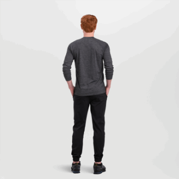 Ulkoilututkimus Miesten Alppihiihto Merino Crew Charcoal Kanerva