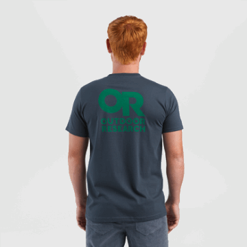 Ulkona Tutkimuslukko Takana Logo T-paita Laivastonsininen/verso