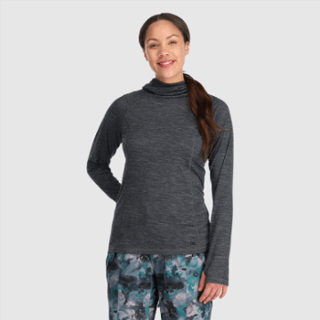 Ulkoilututkimus Naisten Alppipuku Merino 150 Huppari Charcoal Kanerva