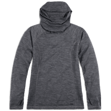 Ulkoilututkimus Naisten Alppipuku Merino 150 Huppari Charcoal Kanerva