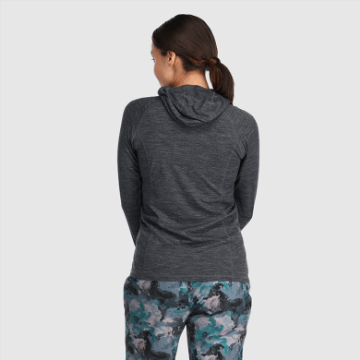 Ulkoilututkimus Naisten Alppipuku Merino 150 Huppari Charcoal Kanerva