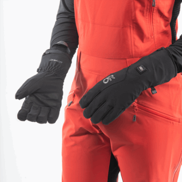Ulkoilututkimus Naisten Sureshot Lämmitettävät Softshell-hanskat Mustat