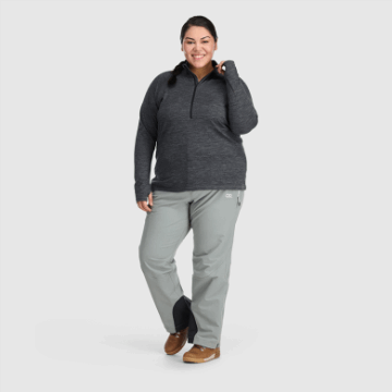 Ulkoilututkimus Naisten Alppien Merino 150 Half Zip-plus Charcoal Kanerva