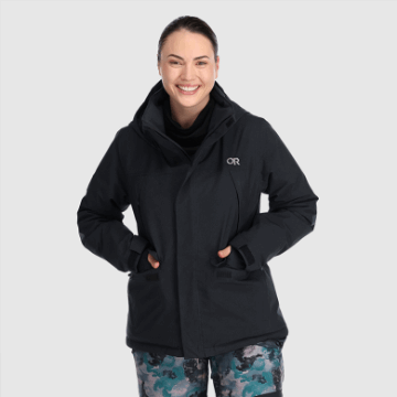 Ulkoilututkimus Naisten Snowcrew-takki-plus Musta