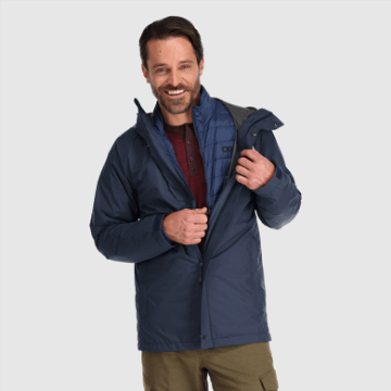 Ulkoilututkimus Miesten 3-in-1 Parka Laivastonsininen
