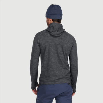 Ulkoilututkimus Miesten Alppihiihto Merino 150 Huppari Charcoal Kanerva