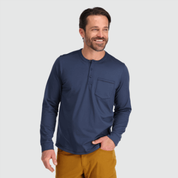 Ulkoilututkimus Miesten Baritoni L/s Henley Naval Blue