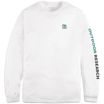 Ulkoilututkimus Tai Lockup Rinta Logo L/s Tee Valkoinen/syvä Järvi